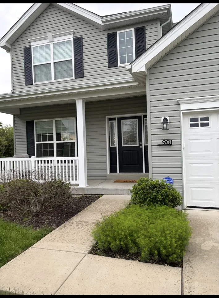 Finished home siding and entry trim